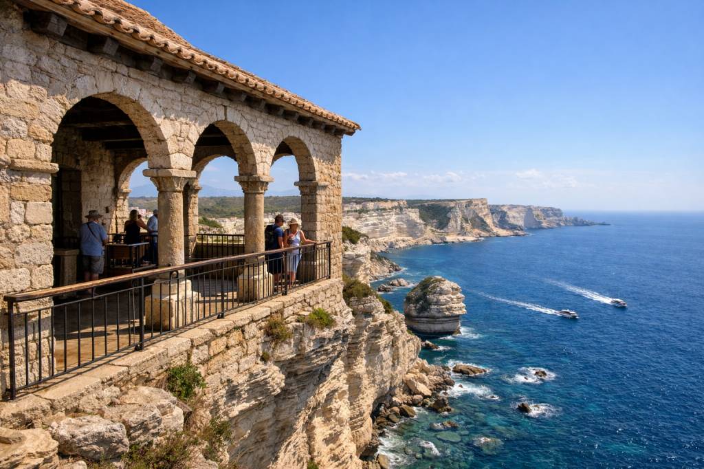Loggia de l&rsquo;arsenal bonifacio : visite d’un balcon suspendu au-dessus des falaises
