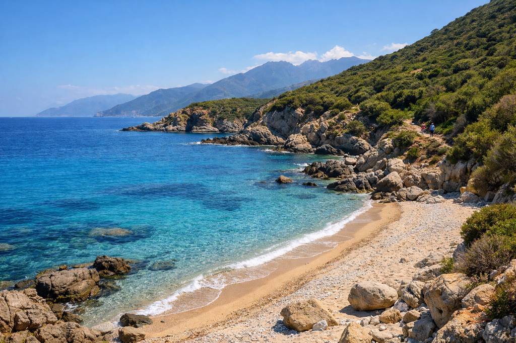 Plage de caspiu : entre criques sauvages et randonnées sur la côte ouest de la corse