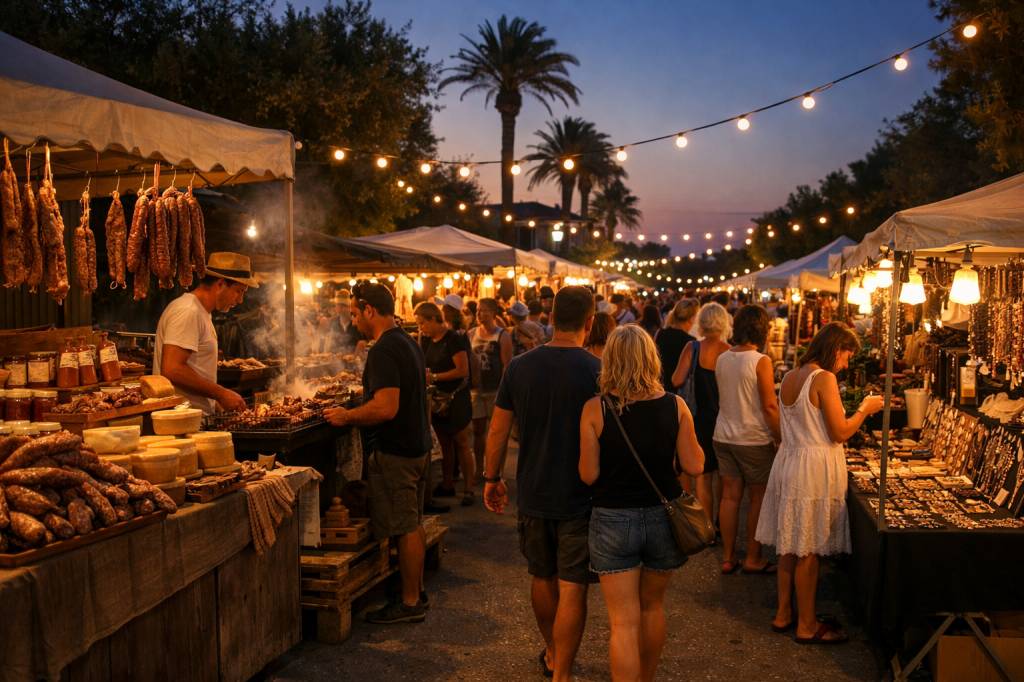 Marche nocturne ghisonaccia : artisans, produits et ambiance d’un soir d’été en corse