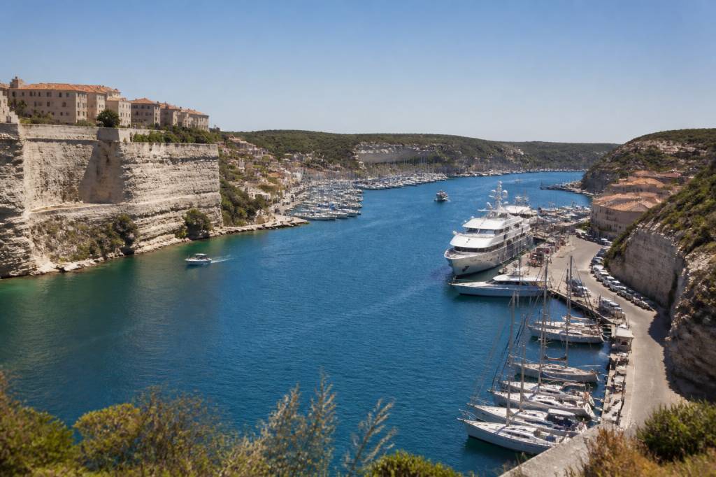 Bonifacio hafen, le port de Bonifacio en Corse